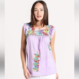 NWT J Marie embroidered blouse